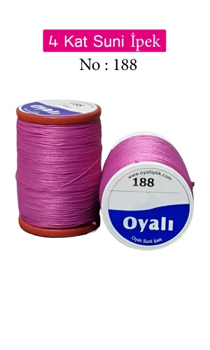 Oyalı 4 Kat Suni İpek İplik İğne Oyası Boncuk İpi Tığ Oyası No:188
