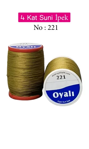 Oyalı 4 Kat Suni İpek İplik İğne Oyası Boncuk İpi Tığ Oyası No:221