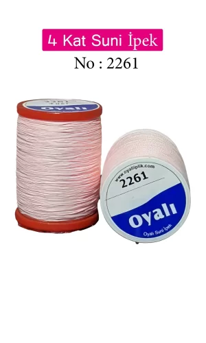 Oyalı 4 Kat Suni İpek İplik İğne Oyası Boncuk İpi Tığ Oyası No:2261