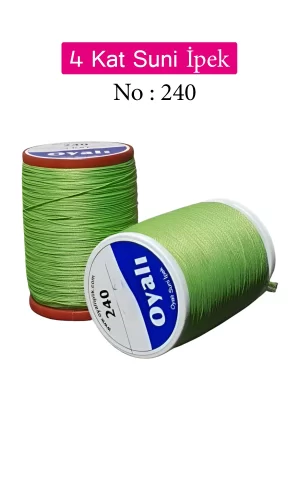 Oyalı 4 Kat Suni İpek İplik İğne Oyası Boncuk İpi Tığ Oyası No:240