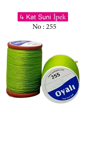 Oyalı 4 Kat Suni İpek İplik İğne Oyası Boncuk İpi Tığ Oyası No:255