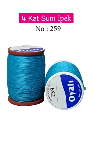 Oyalı 4 Kat Suni İpek İplik İğne Oyası Boncuk İpi Tığ Oyası No:259