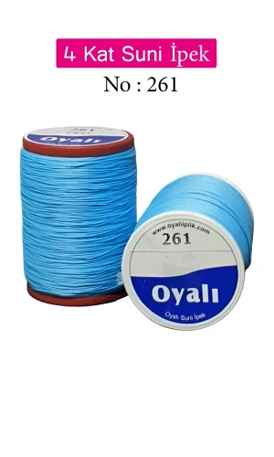 Oyalı 4 Kat Suni İpek İplik İğne Oyası Boncuk İpi Tığ Oyası No:261