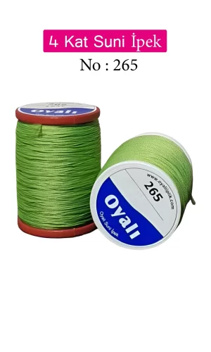 Oyalı 4 Kat Suni İpek İplik İğne Oyası Boncuk İpi Tığ Oyası No:265