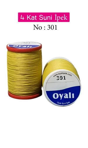 Oyalı 4 Kat Suni İpek İplik İğne Oyası Boncuk İpi Tığ Oyası No:301