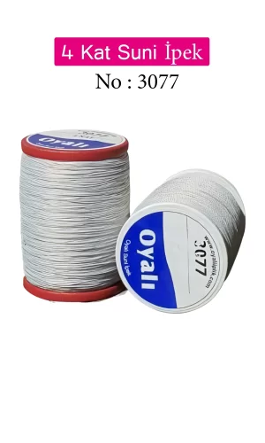 Oyalı 4 Kat Suni İpek İplik İğne Oyası Boncuk İpi Tığ Oyası No:3077