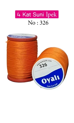 Oyalı 4 Kat Suni İpek İplik İğne Oyası Boncuk İpi Tığ Oyası No:326