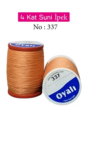 Oyalı 4 Kat Suni İpek İplik İğne Oyası Boncuk İpi Tığ Oyası No:337