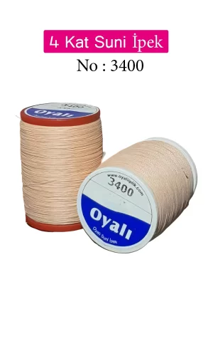 Oyalı 4 Kat Suni İpek İplik İğne Oyası Boncuk İpi Tığ Oyası No:3400