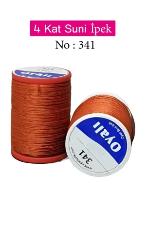 Oyalı 4 Kat Suni İpek İplik İğne Oyası Boncuk İpi Tığ Oyası No:341