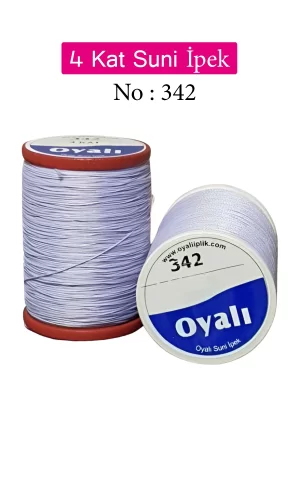 Oyalı 4 Kat Suni İpek İplik İğne Oyası Boncuk İpi Tığ Oyası No:342