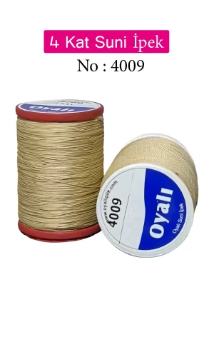 Oyalı 4 Kat Suni İpek İplik İğne Oyası Boncuk İpi Tığ Oyası No:4009