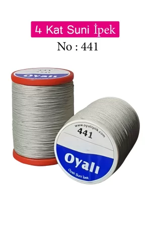 Oyalı 4 Kat Suni İpek İplik İğne Oyası Boncuk İpi Tığ Oyası No:441