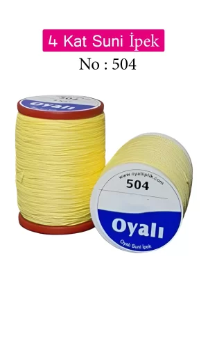 Oyalı 4 Kat Suni İpek İplik İğne Oyası Boncuk İpi Tığ Oyası No:504