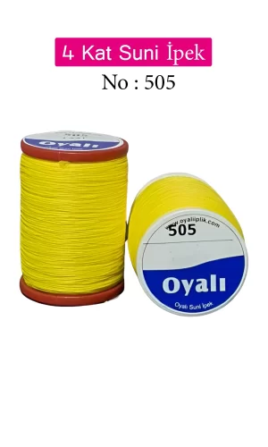 Oyalı 4 Kat Suni İpek İplik İğne Oyası Boncuk İpi Tığ Oyası No:505