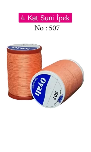 Oyalı 4 Kat Suni İpek İplik İğne Oyası Boncuk İpi Tığ Oyası No:507