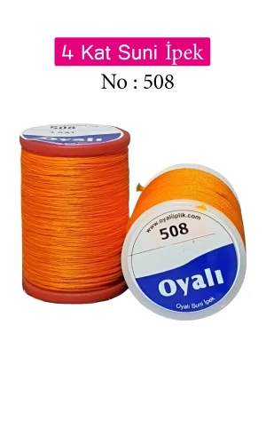 Oyalı 4 Kat Suni İpek İplik İğne Oyası Boncuk İpi Tığ Oyası No:508