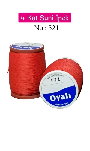 Oyalı 4 Kat Suni İpek İplik İğne Oyası Boncuk İpi Tığ Oyası No:521