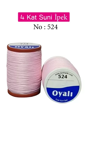 Oyalı 4 Kat Suni İpek İplik İğne Oyası Boncuk İpi Tığ Oyası No:524