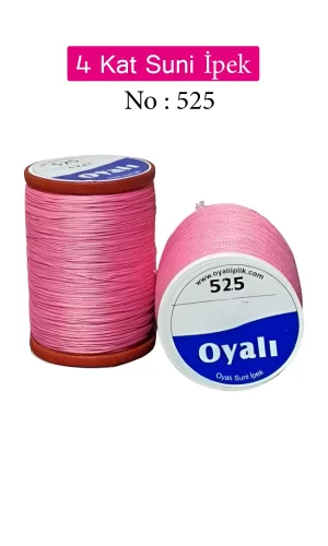 Oyalı 4 Kat Suni İpek İplik İğne Oyası Boncuk İpi Tığ Oyası No:525