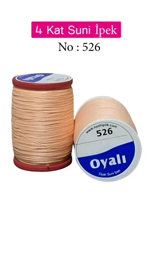 Oyalı 4 Kat Suni İpek İplik İğne Oyası Boncuk İpi Tığ Oyası No:526