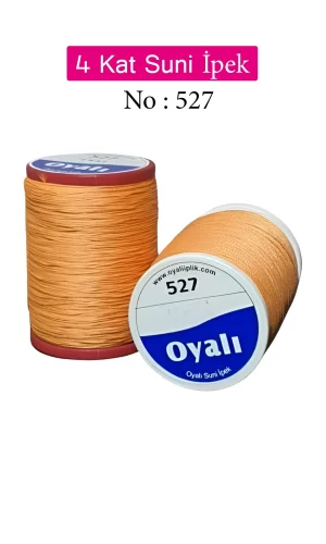 Oyalı 4 Kat Suni İpek İplik İğne Oyası Boncuk İpi Tığ Oyası No:527