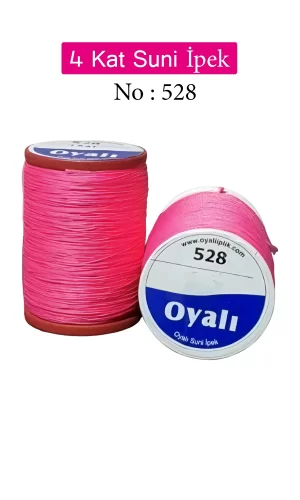 Oyalı 4 Kat Suni İpek İplik İğne Oyası Boncuk İpi Tığ Oyası No:528