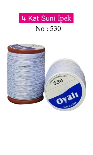 Oyalı 4 Kat Suni İpek İplik İğne Oyası Boncuk İpi Tığ Oyası No:530