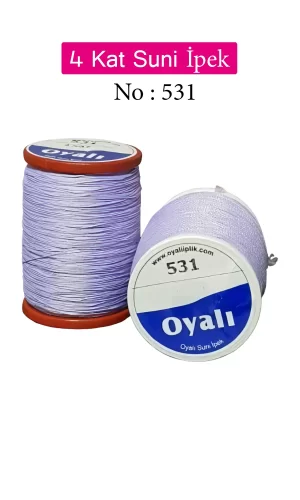 Oyalı 4 Kat Suni İpek İplik İğne Oyası Boncuk İpi Tığ Oyası No:531