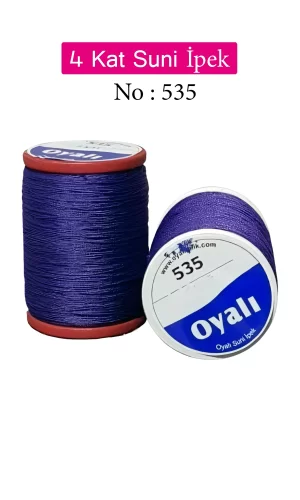 Oyalı 4 Kat Suni İpek İplik İğne Oyası Boncuk İpi Tığ Oyası No:535