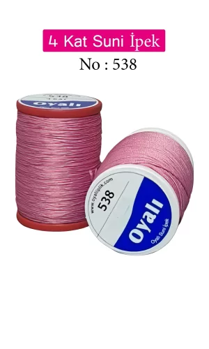 Oyalı 4 Kat Suni İpek İplik İğne Oyası Boncuk İpi Tığ Oyası No:538