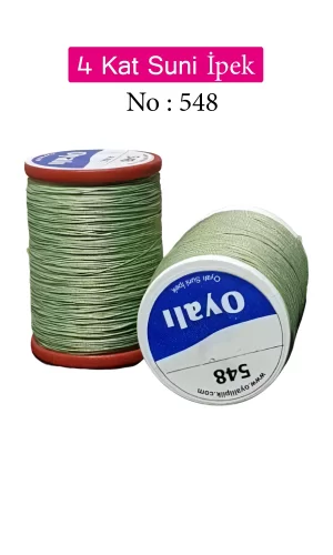 Oyalı 4 Kat Suni İpek İplik İğne Oyası Boncuk İpi Tığ Oyası No:548