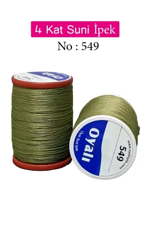 Oyalı 4 Kat Suni İpek İplik İğne Oyası Boncuk İpi Tığ Oyası No:549