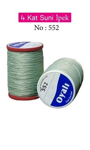 Oyalı 4 Kat Suni İpek İplik İğne Oyası Boncuk İpi Tığ Oyası No:552