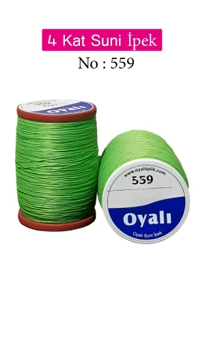 Oyalı 4 Kat Suni İpek İplik İğne Oyası Boncuk İpi Tığ Oyası No:559