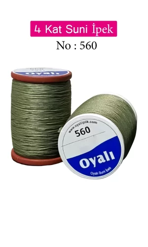 Oyalı 4 Kat Suni İpek İplik İğne Oyası Boncuk İpi Tığ Oyası No:560