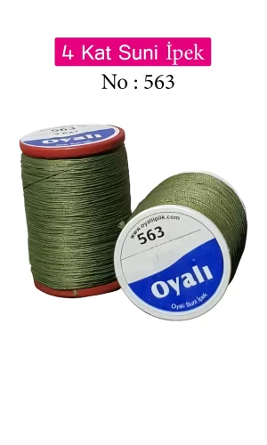 Oyalı 4 Kat Suni İpek İplik İğne Oyası Boncuk İpi Tığ Oyası No:563