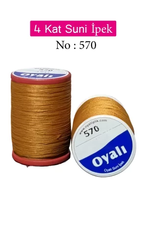 Oyalı 4 Kat Suni İpek İplik İğne Oyası Boncuk İpi Tığ Oyası No:570