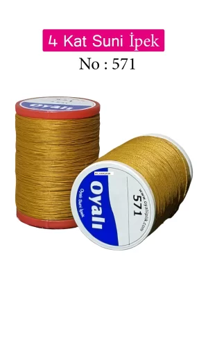 Oyalı 4 Kat Suni İpek İplik İğne Oyası Boncuk İpi Tığ Oyası No:571