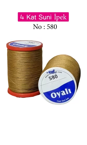 Oyalı 4 Kat Suni İpek İplik İğne Oyası Boncuk İpi Tığ Oyası No:580