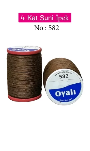 Oyalı 4 Kat Suni İpek İplik İğne Oyası Boncuk İpi Tığ Oyası No:582