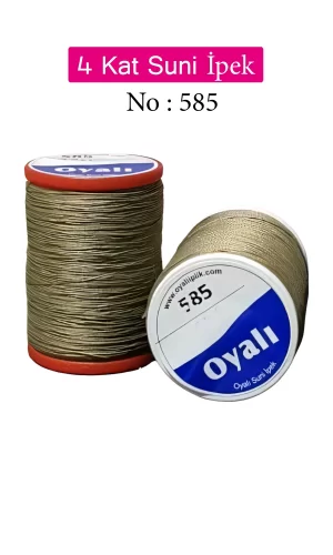 Oyalı 4 Kat Suni İpek İplik İğne Oyası Boncuk İpi Tığ Oyası No:585