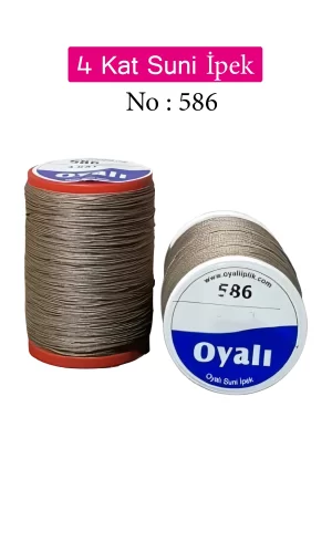 Oyalı 4 Kat Suni İpek İplik İğne Oyası Boncuk İpi Tığ Oyası No:586