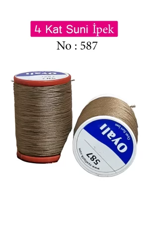 Oyalı 4 Kat Suni İpek İplik İğne Oyası Boncuk İpi Tığ Oyası No:587