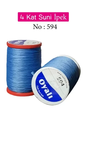 Oyalı 4 Kat Suni İpek İplik İğne Oyası Boncuk İpi Tığ Oyası No:594