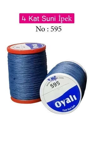 Oyalı 4 Kat Suni İpek İplik İğne Oyası Boncuk İpi Tığ Oyası No:595