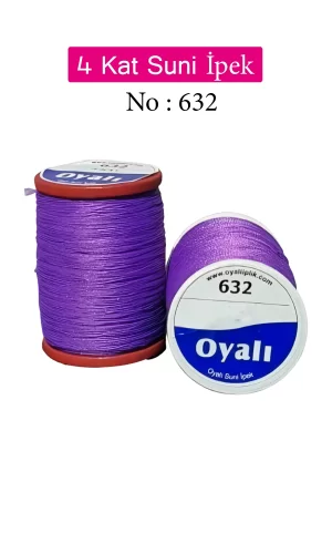 Oyalı 4 Kat Suni İpek İplik İğne Oyası Boncuk İpi Tığ Oyası No:632