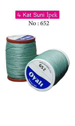 Oyalı 4 Kat Suni İpek İplik İğne Oyası Boncuk İpi Tığ Oyası No:652