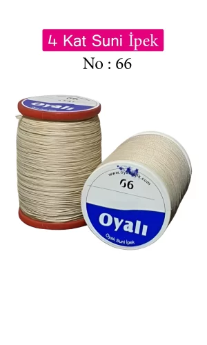 Oyalı 4 Kat Suni İpek İplik İğne Oyası Boncuk İpi Tığ Oyası No:66