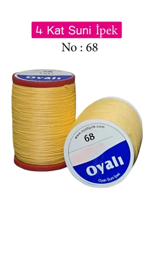 Oyalı 4 Kat Suni İpek İplik İğne Oyası Boncuk İpi Tığ Oyası No:68